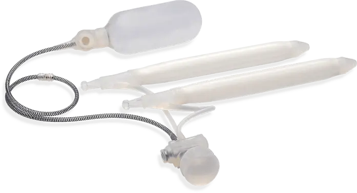 Rigicon Infla10 three-piece inflatable penile implant with cylinders, pump and reservoir