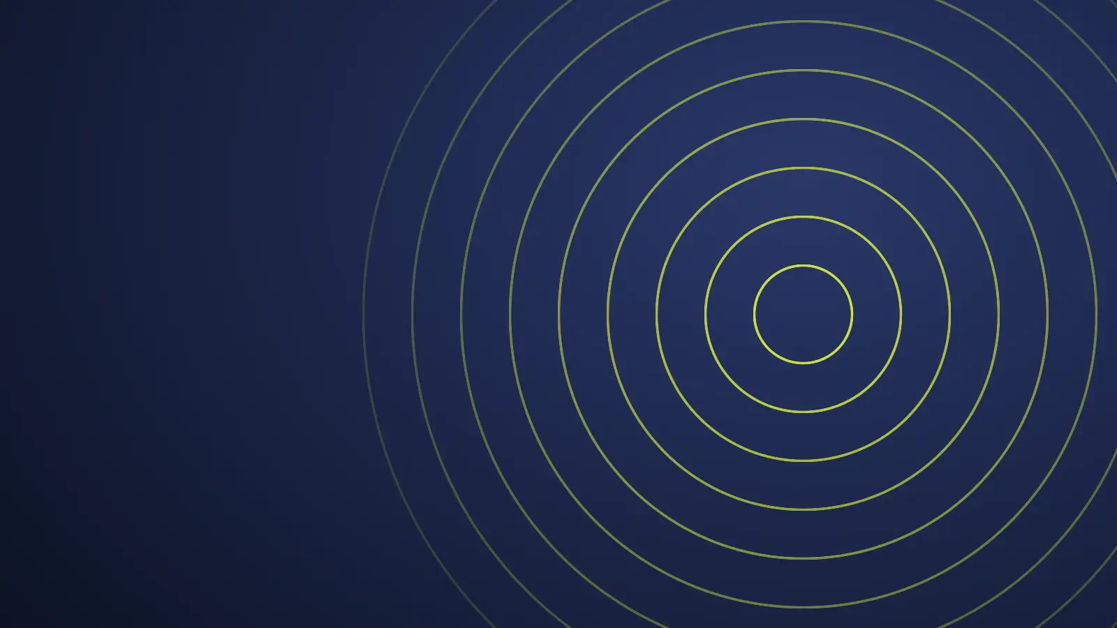 Abstract illustration: concentric circles fading outwards on a dark blue field