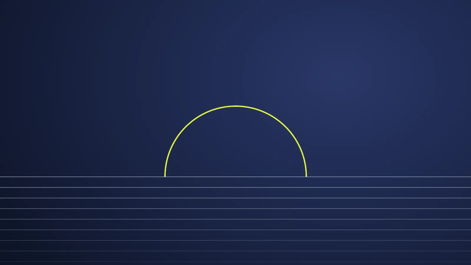Abstract illustration: soft horizontal bands of colour across a dark blue field, like a horizon at dusk