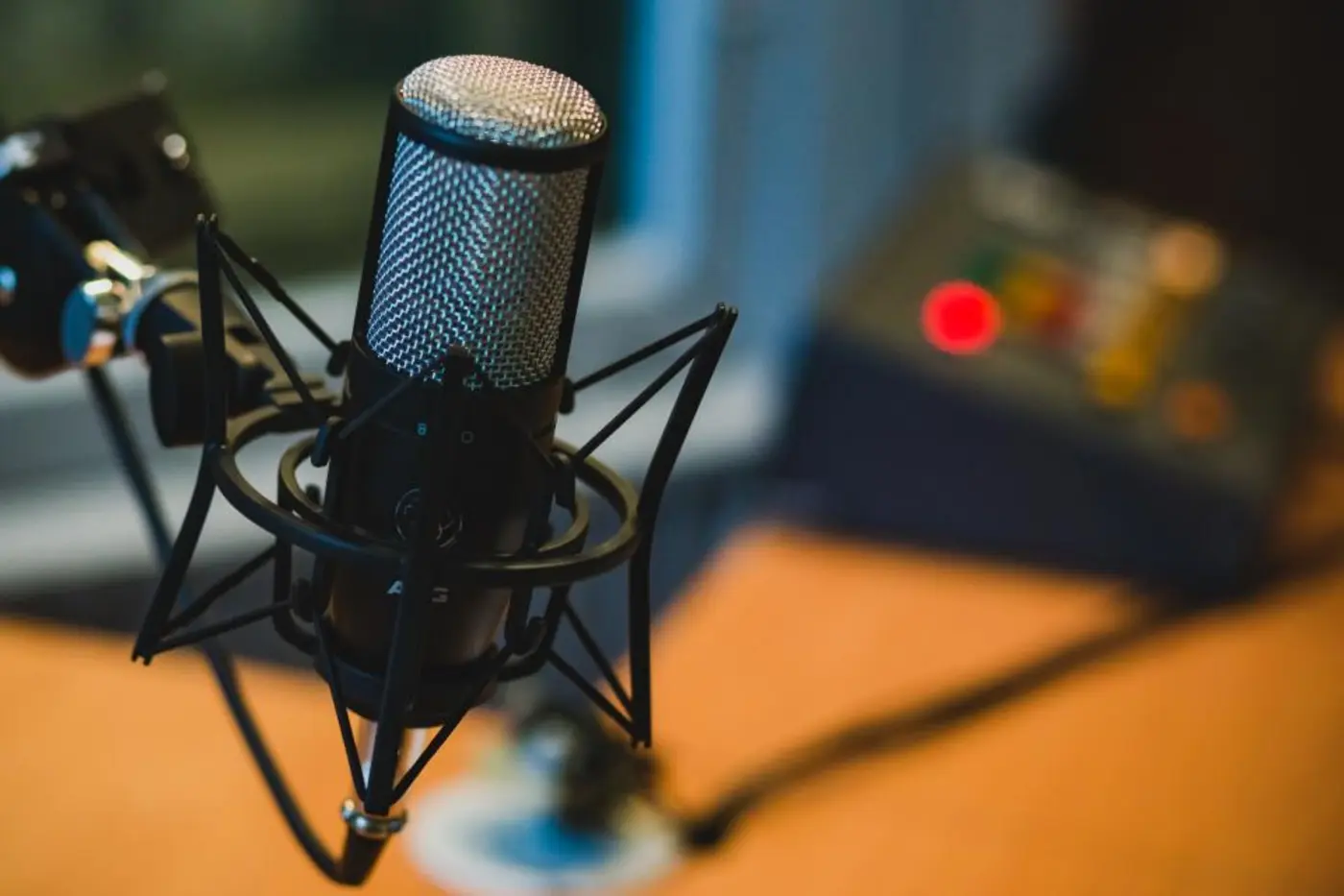 Studio microphone on a stand