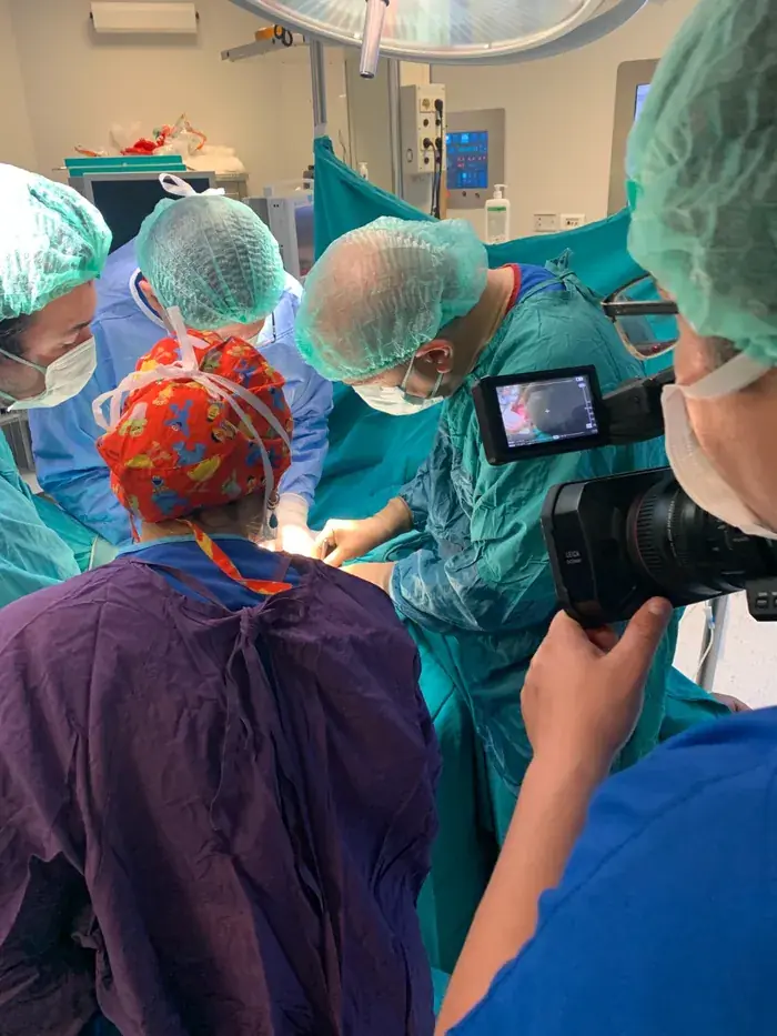 The surgical team preparing an operating theatre for penile implant surgery in Istanbul